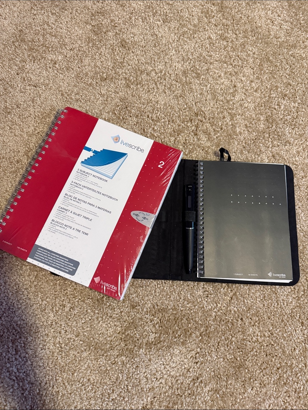 Livescribe Smartpen Notebook Set - Black & Red